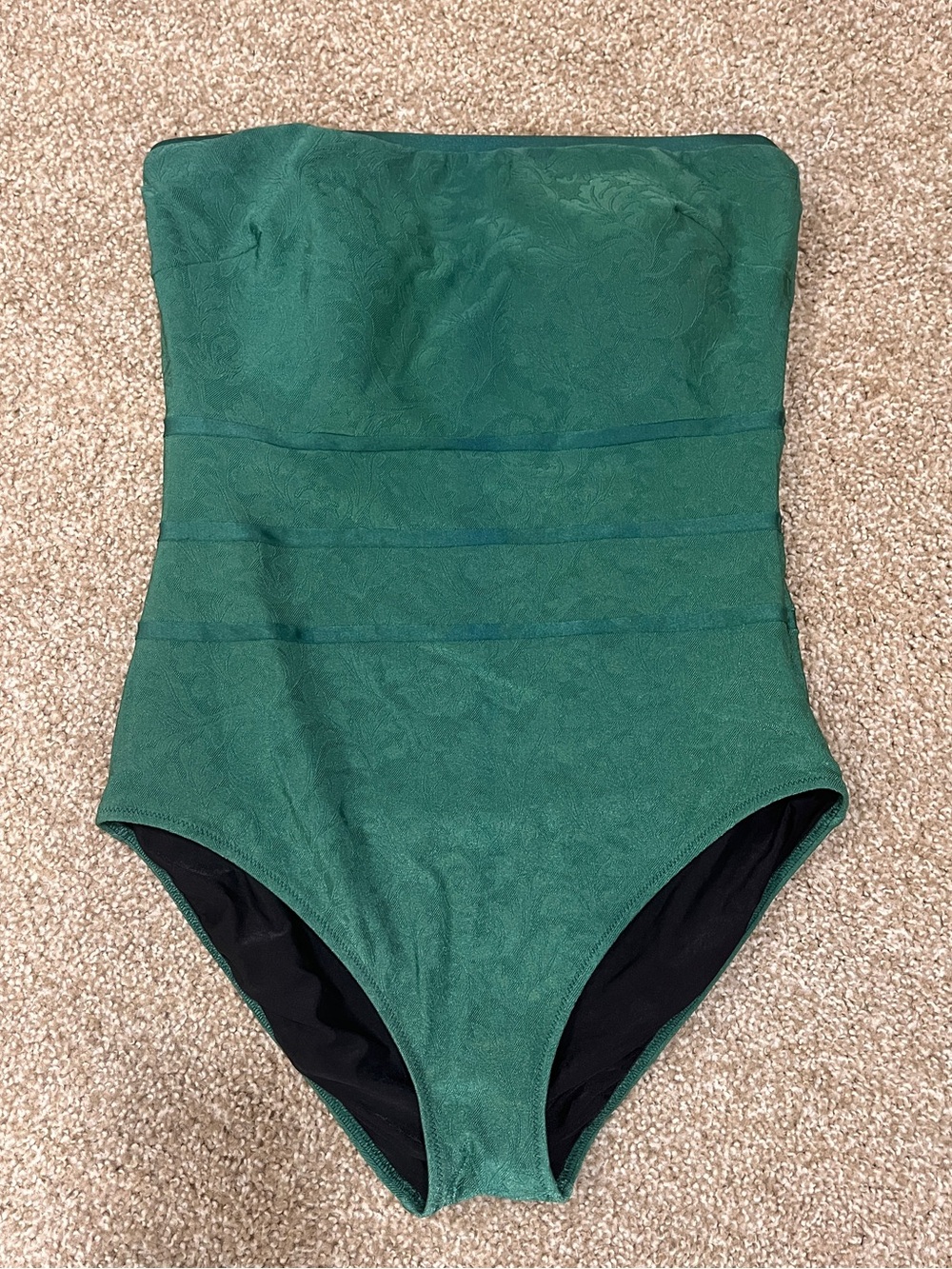 Gottex Emerald Green Strapless One-Piece Swimsuit Size XL Size 16